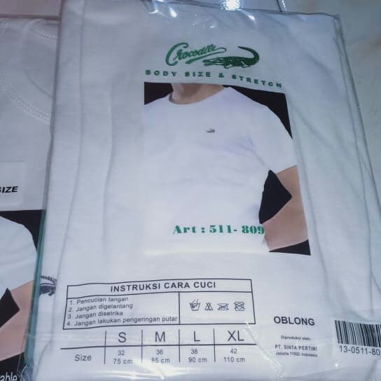 e40njfr Kaos Oblong Pria Jumbo Crocodile 809 Big Size Xxl Xxxl Kaos Dalam Cd - Putih, Xxxl Fr0410F
