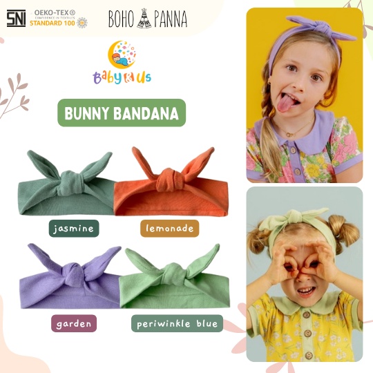 Bohopanna Bunny Bandana - Headband Bando Pita Anak Bayi Perempuan