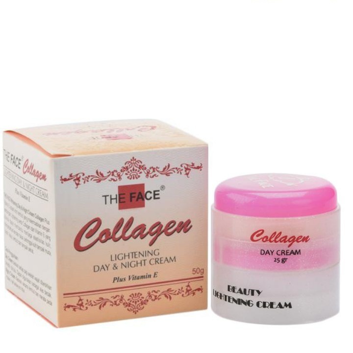 Baru  THE FACE COLLAGEN Cream Collagen Siang Malam 50g Original BPOM