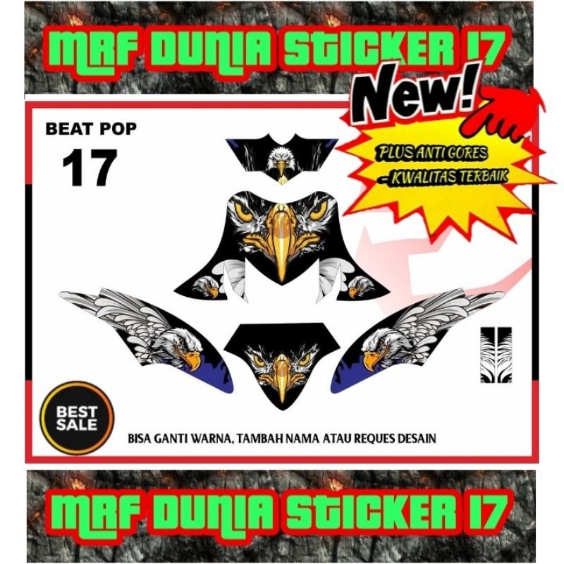 sticker dekal beat pop full body decal beat pop stiker  beat pop motor beat pop  full body 17