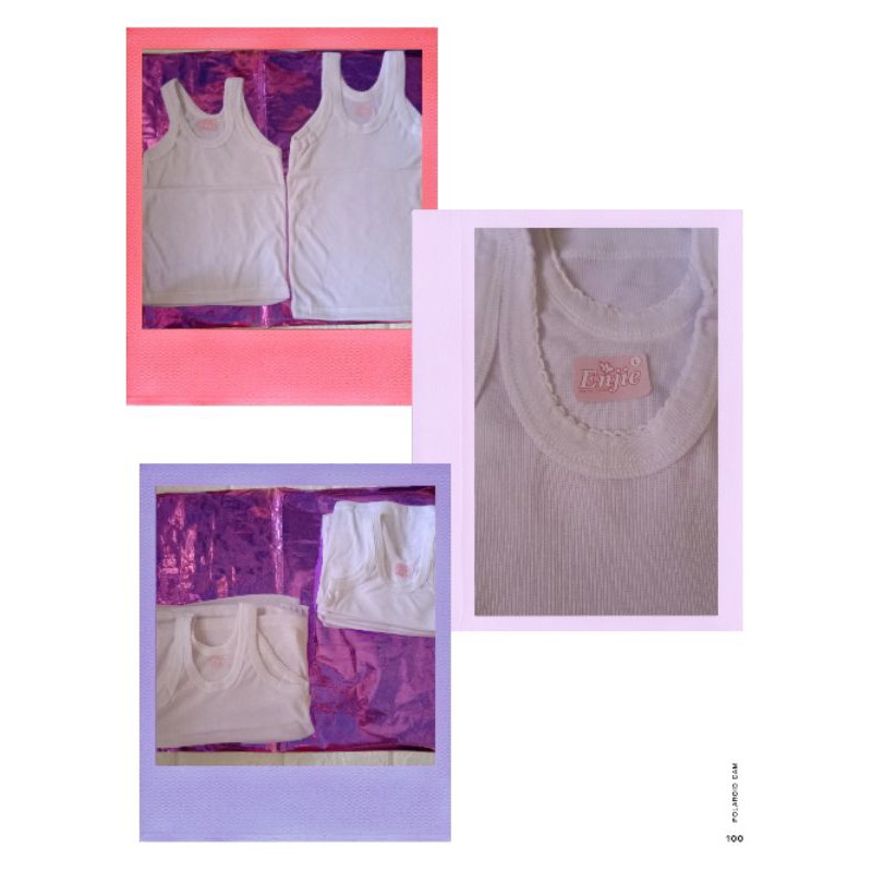 kaos Enjie 222P Singlet anak kaos dalam  putih