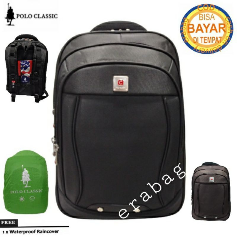 TAS POLO CLASSIC RANSEL BACKPACK LAPTOP 18 INCHI 190326