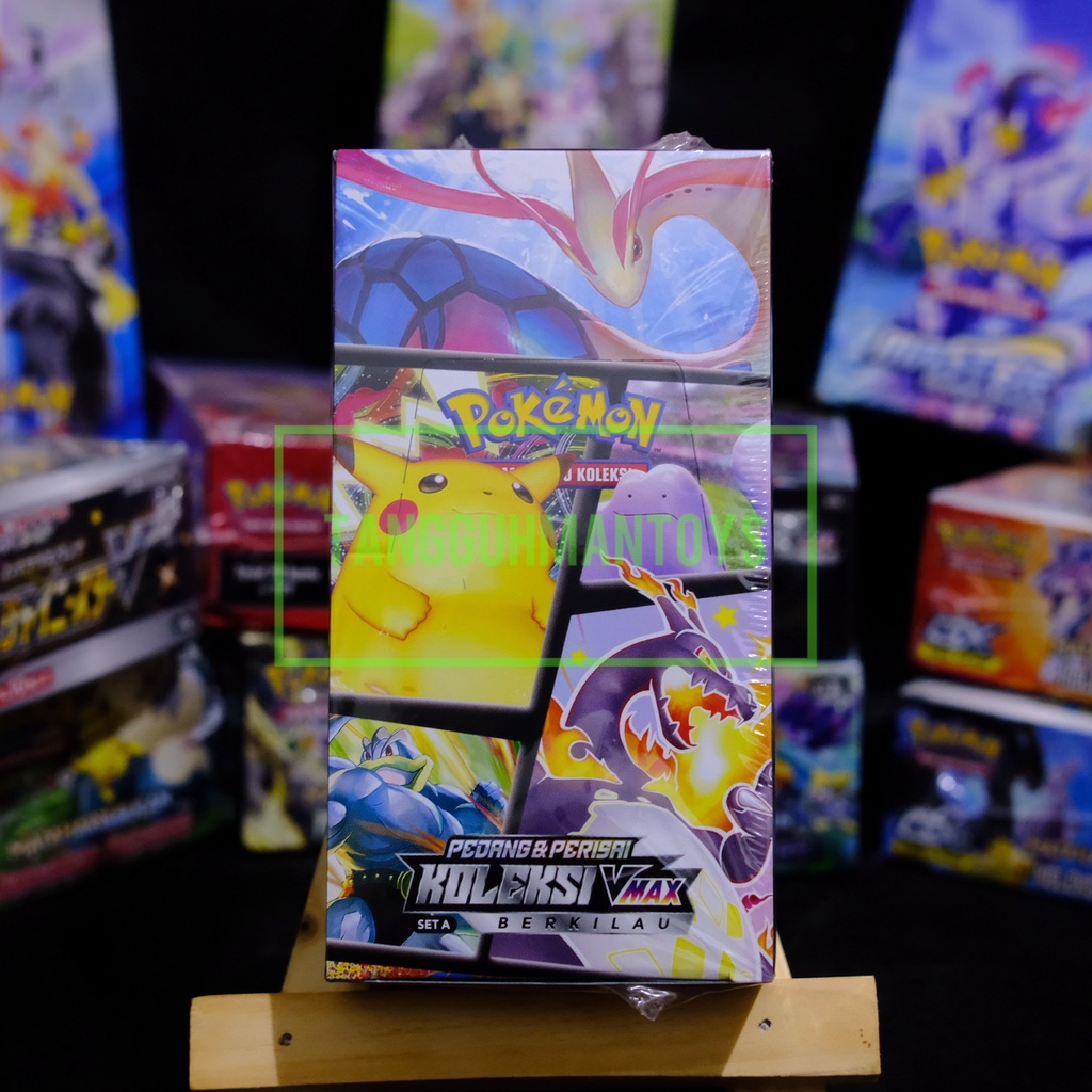 Kartu TCG Pokemon Indonesia Booster Box Koleksi VMAX Berkilau Set S7a