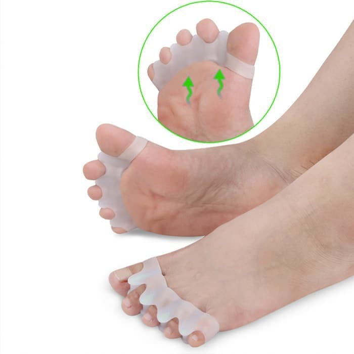 Insoles Silikon Pemisah 5 Jari Kaki Silicone Terapi Bunion Hallux Valg