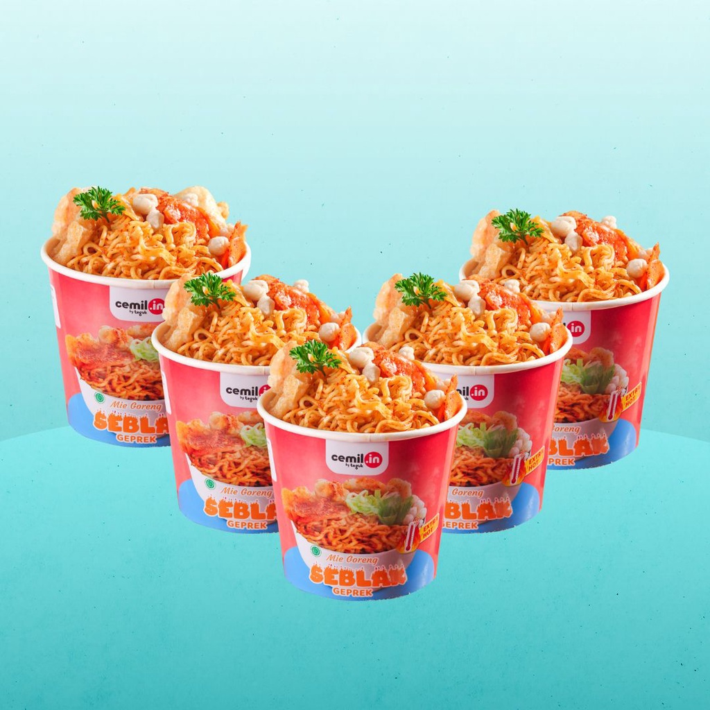 Teguk - Mie Goreng Seblak Geprek Bundling 3 Cuanki dan 2 Seblak Makanan Instan