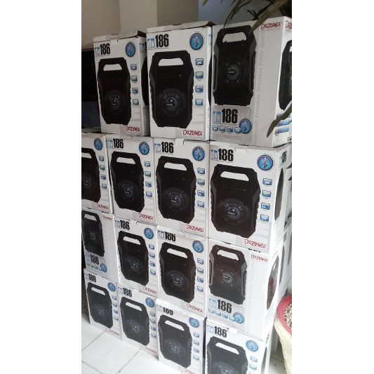 Jual  SPEAKER PORTABLE KARAOKE DAZUMBA DW 186   GRATIS MIC