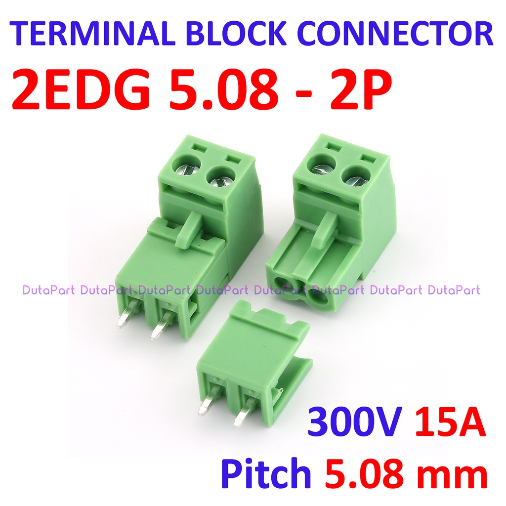 2EDG 5.08 2P 2 Pin Lurus Terminal Block Connector 5.08mm Male Female