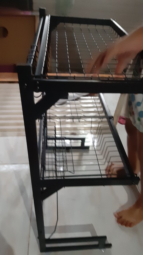 Es Rak Dapur Hitam Rak Wastafel Rak Piring Dan Peralatan Dapur 85 Cm Dan 65 Cm