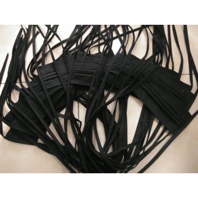 (READY HITAM DAN NAVY) masker kain bahan american drill