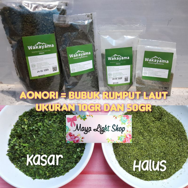 Aonori 10gr 50gr bubuk rumput laut serbuk nori powder seaweed taburan bahan takoyaki okonomiyaki bumbu tabur mentai