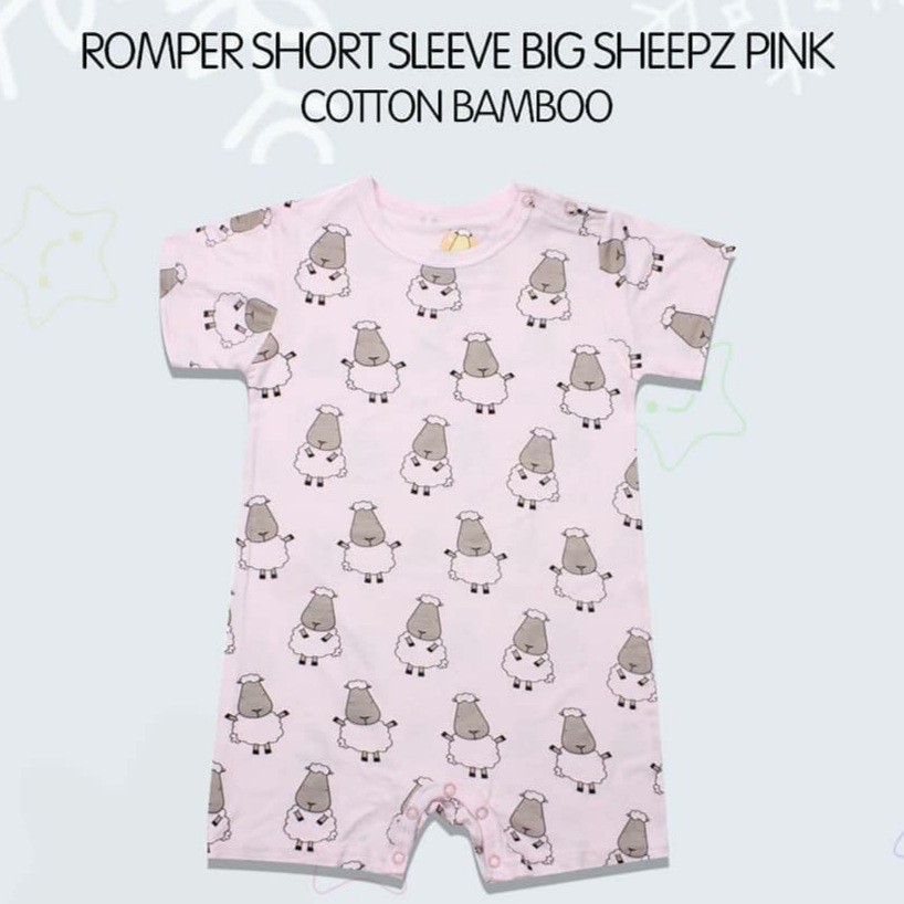 BaaBaaSheepz Bamboo Short Sleeve Romper