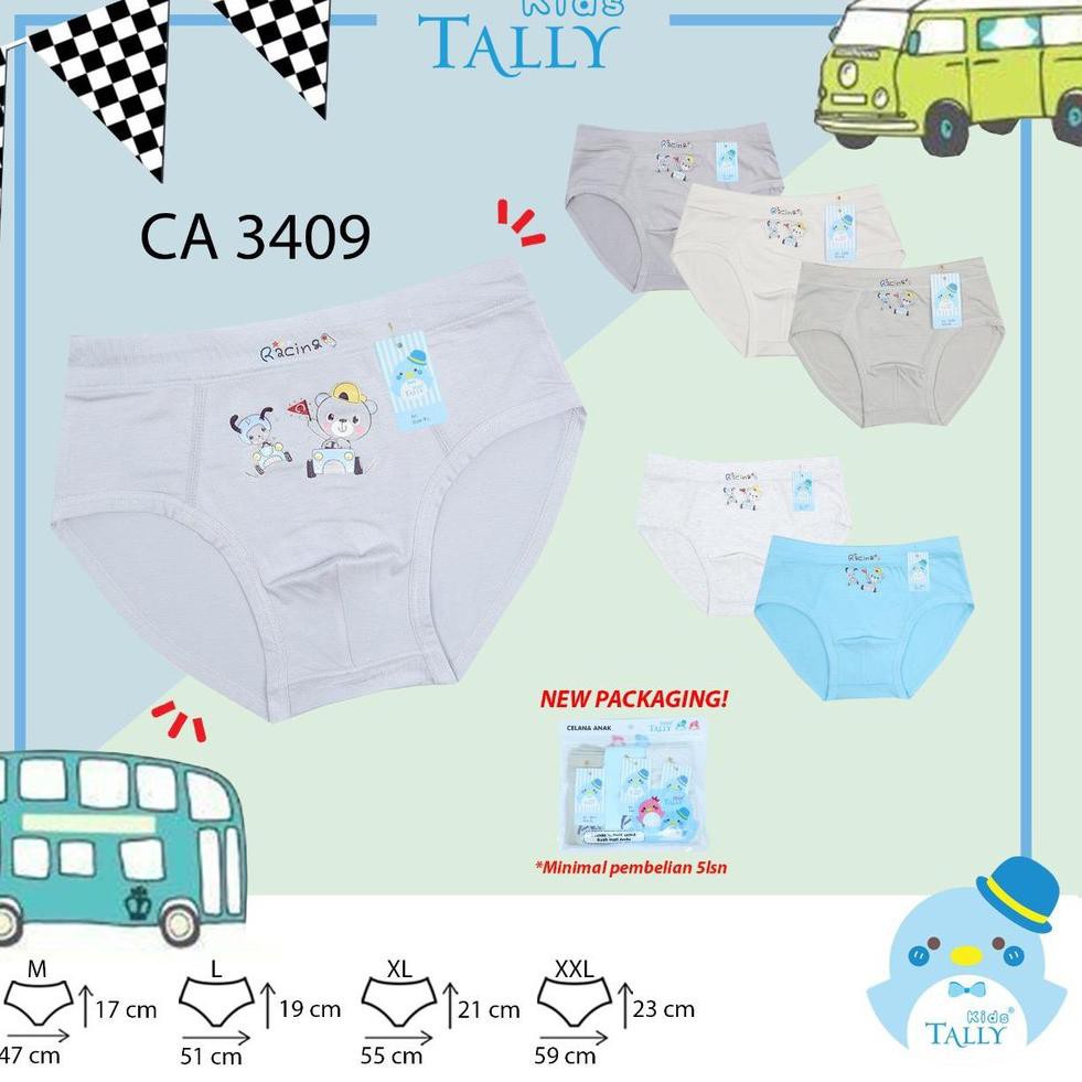 TALLY CD CELANA DALAM ANAK COWOK 3409 &amp; 3408 I SIZE M - XXL I BAHAN KATUN