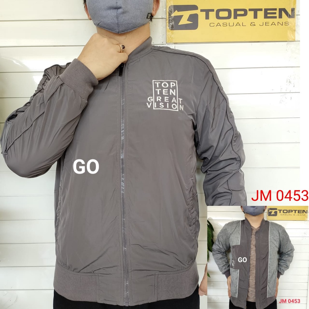 gos TC TOPTEN JAKET PARASUT Cowok Casual Jaket Pria Tebal Cowok Jaket Polos