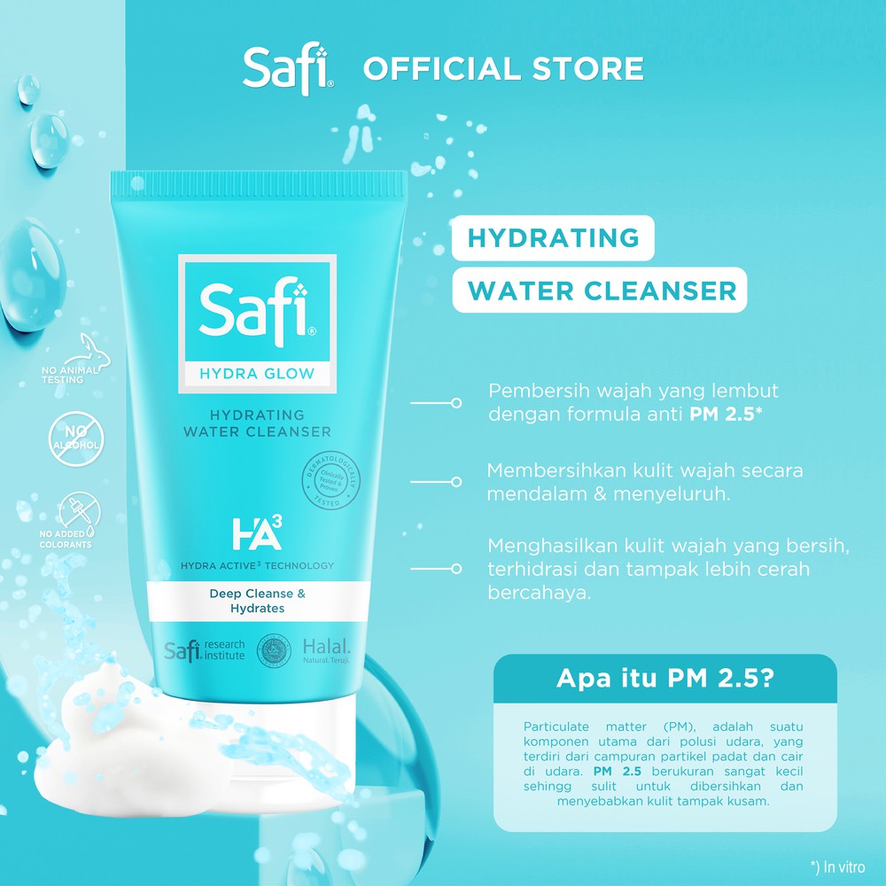 Safi Hydra Glow Hydrating Water Cleanser 125gr - Pembersih Wajah