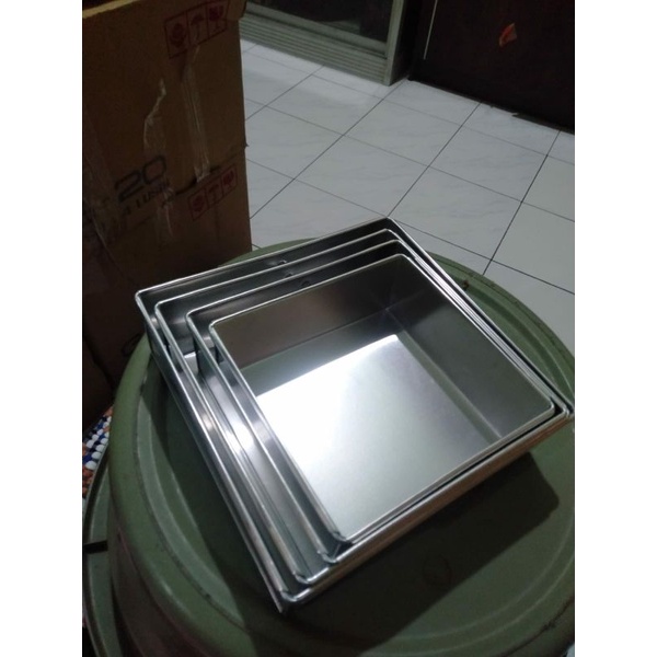 (HARGA PROMO !!!..)LOYANG BOLU KOTAK PERSEGI 10x10x7 12x12x7 14x14x7 16x16x7 18x18x7 20x20x7 22x22x7 24x24x7 MURAH TERJANGKAU ALUMINIUM ASLI