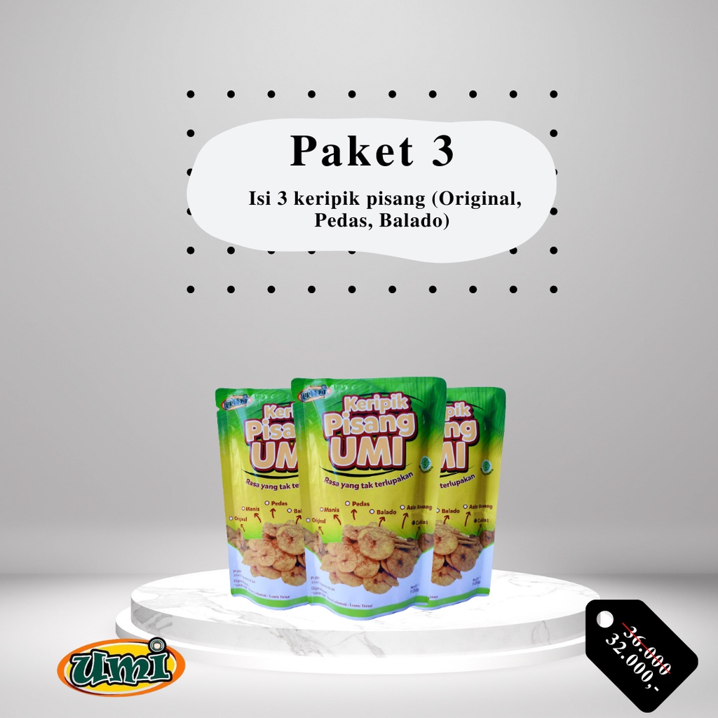 

Promo Bundle Hot Isi 3 keripik (Pedas, Original, Balado)
