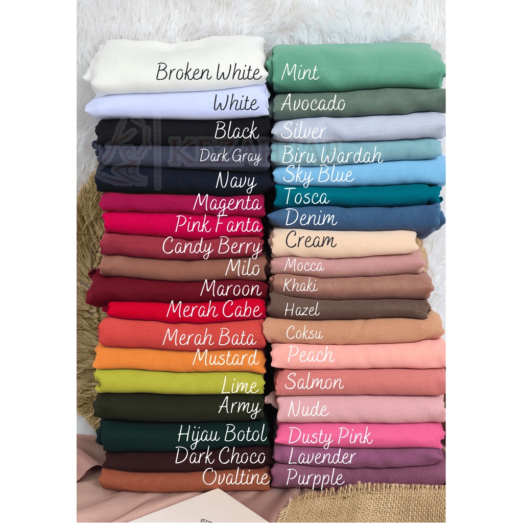Keza - Segiempat Payet Motif Dara &amp; Tiara /Hijab Payet Motif Dara &amp; Tiara/Hijab Segiempat Payet Payet 50++ WARNA Part 2