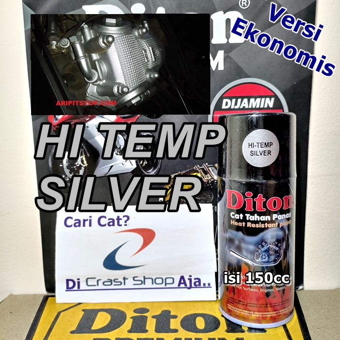 Cat Pilox DITON Knalpot Anti Panas HiTemp Hi Temp Silver Perak 150cc 150 cc murah ekonomis kecil