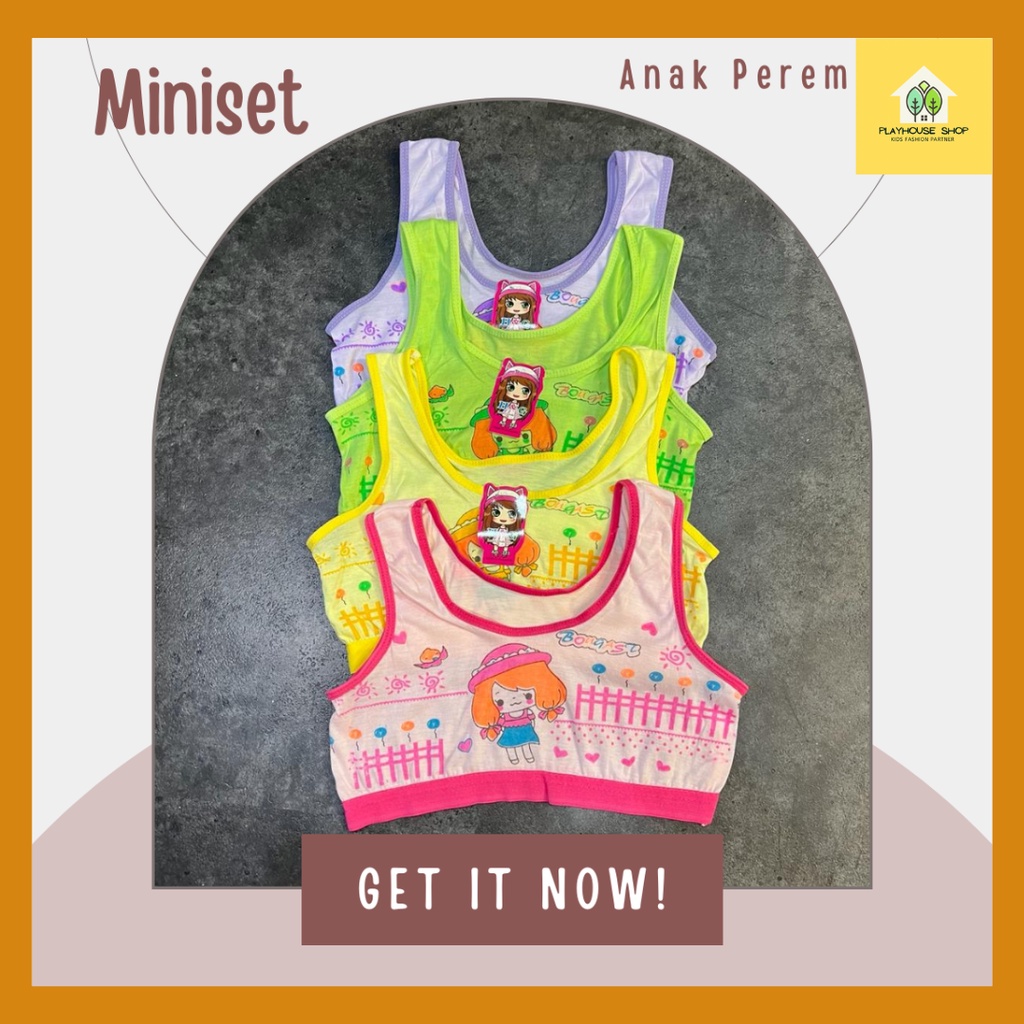 Miniset Anak Remeja Step 1 Tali Lebar Bahan Kaos