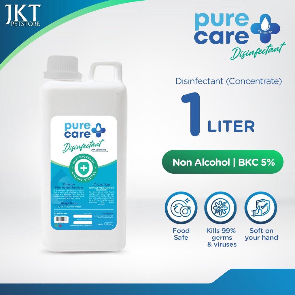Disinfectant desinfektan concentrate cair pure care 1 liter