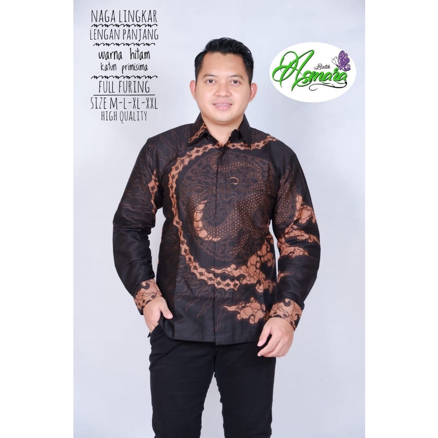 NAGA LINGKAR ASMARA BATIKSOLOAMANAH BAJU KEMEJA BATIK SOLO PRIA LENGAN PANJANG PENDEK LAPIS FURING ATASAN PREMIUM MODERN KATUN HALUS MAHABARATA KAWIJAYAN HIJAU PEKSI TRUNTUM BIRU NDARU MERAH MERAK KAMULYAN HIJAU AFTANA HITAM BASOPI MERAH LAMBADA WIRAYUDA