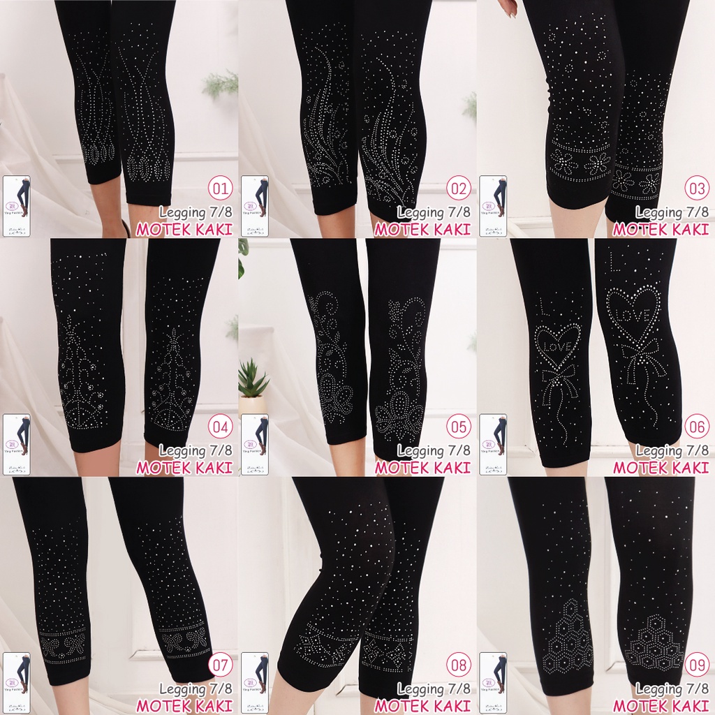 Legging MOTEK KAKI MK07-04 / LEGGING FASHION PENDEK / LEGGING MOTEK KAKI PENDEK / LEGGING IMPORT / LEGGING YING FASHION