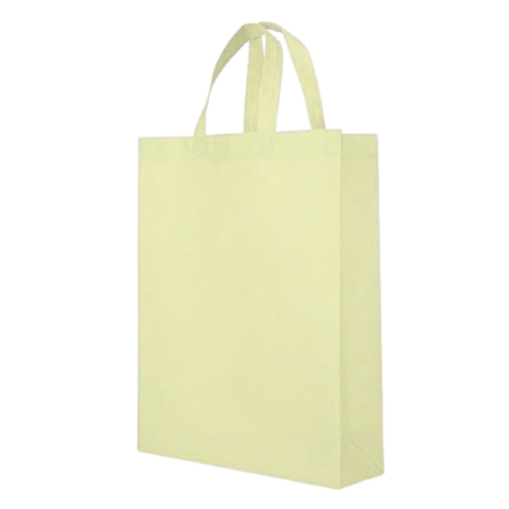 Tas Spunbond Tali 30x40x10 Handle Box / Kotak Goodie Bag Untuk Kantong Belanja Lipat, Sembako, Souveir Ulang tahun / Pernikahan / Hajatan / Pernikahan / Tasyakuran / Syukuran Polos Besar 30x40 Mudah di Kustom Sablon Murah-CREAM