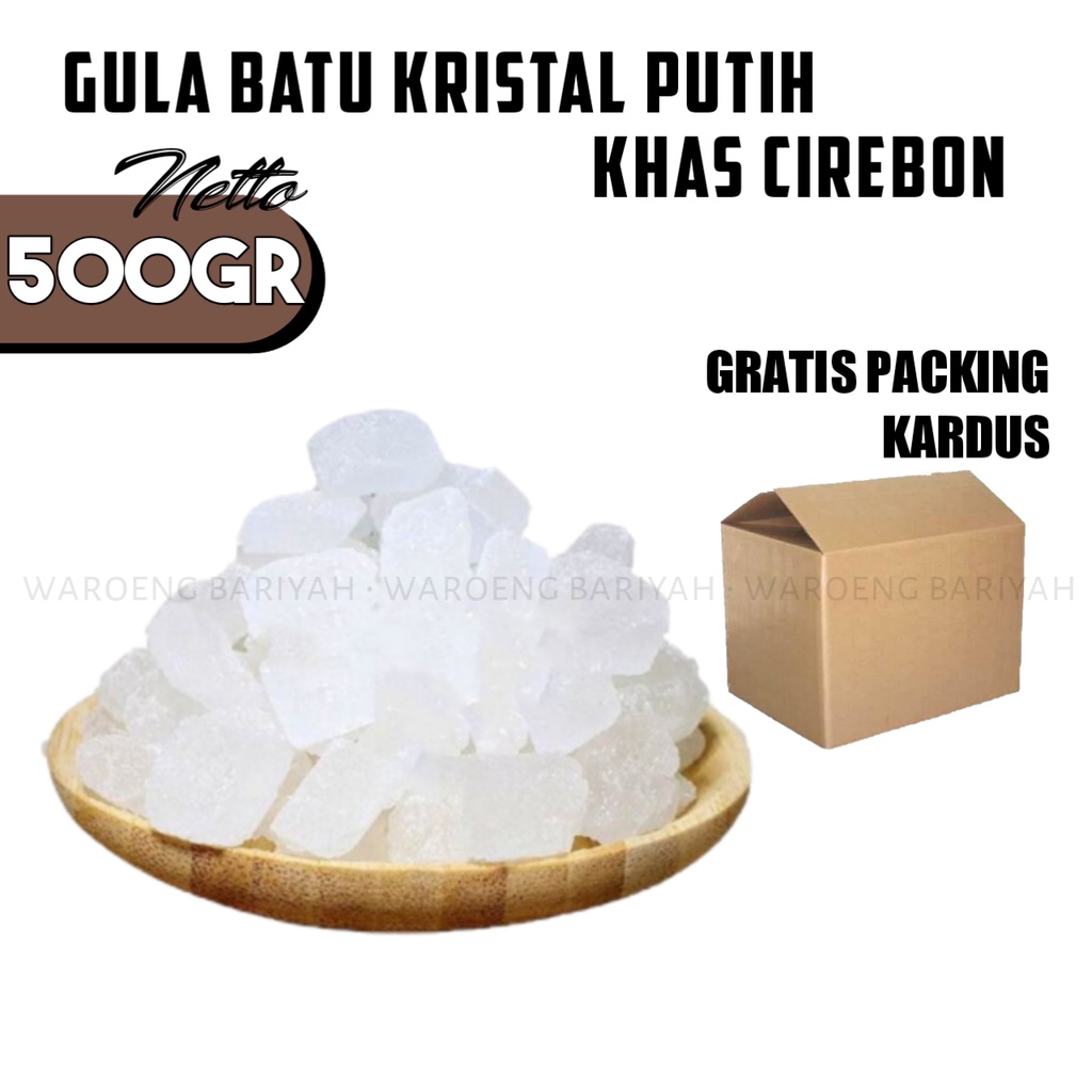 

GULA BATU PUTIH 500GR / GULA BATU KRISTAL PUTIH / GULA BATU KHAS CIREBON