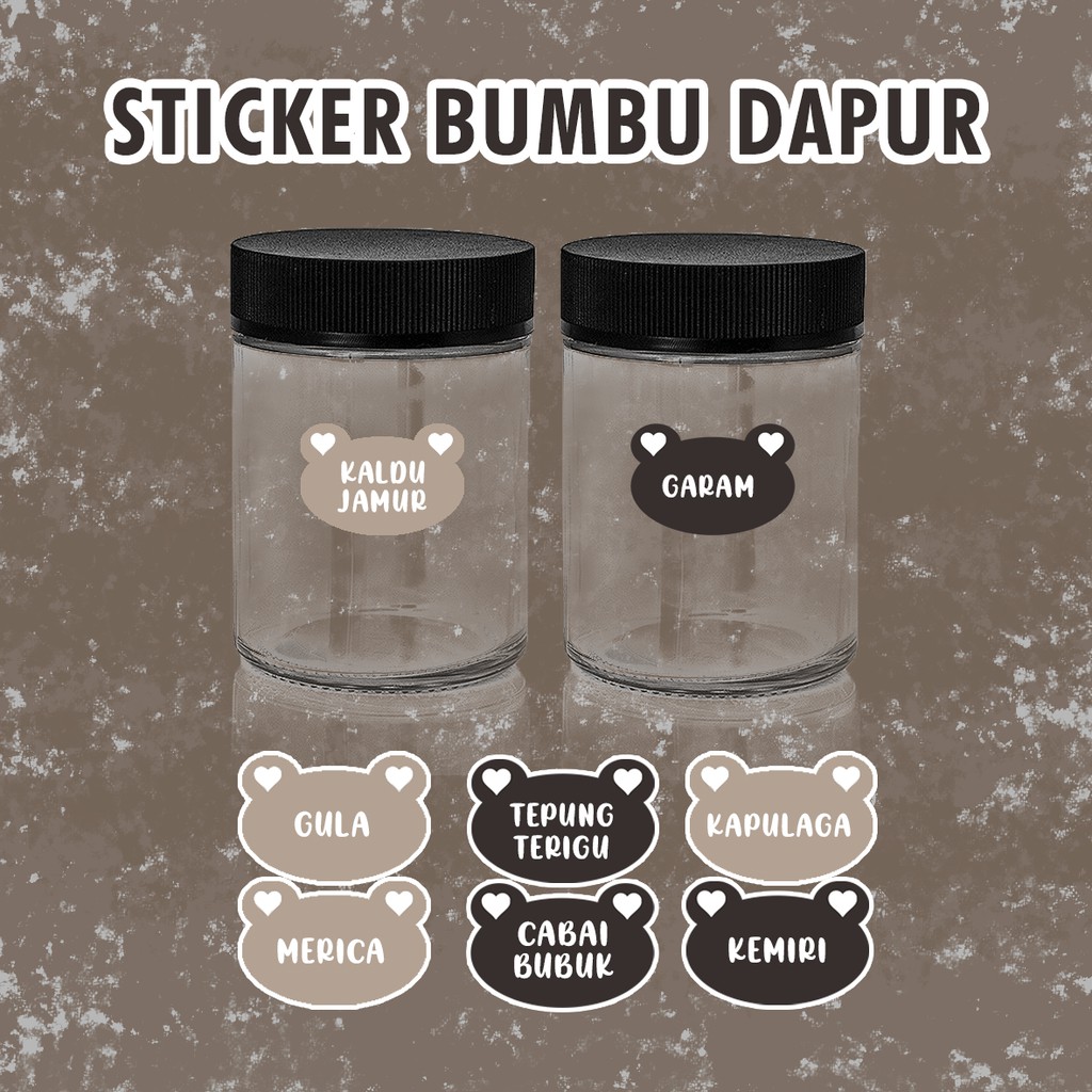 Stiker bumbu dapur | sticker bumbu | label bumbu dapur