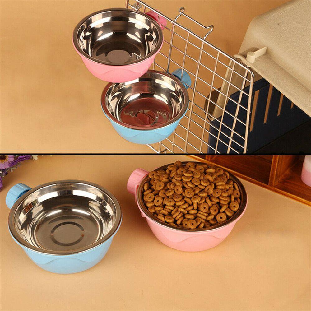 Solighter Dog Bowl Fixed Puppy Food Dispenser Mangkuk Kucing Gantung