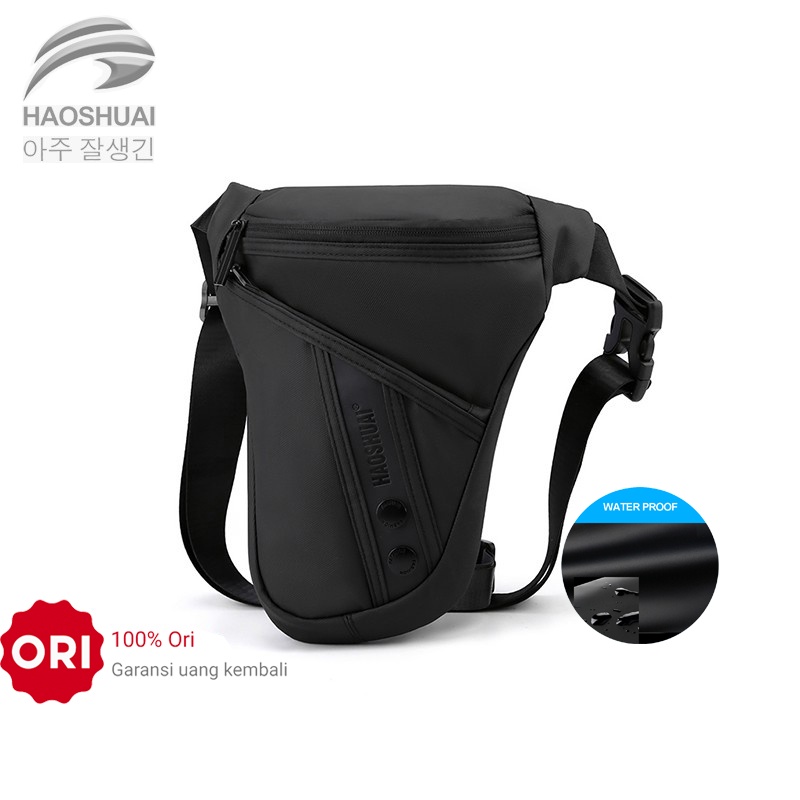 HAOSHUAI 392 Tas Selempang Pria Tas Pinggang Waistbag Bahan Premium Waterproof WATCHKITE WKOS