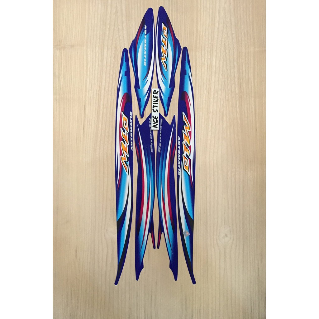 Stiker striping Mio Sporty 2007 biru