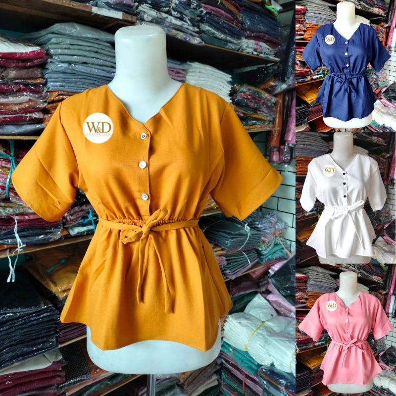 BLOUSE CROP BAJU ATASAN WANITA KEKINIAN BAJU WANITA TERBARU CROP SABRINA COD 016