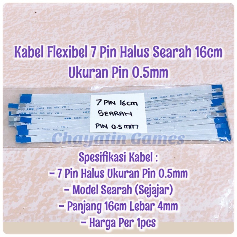 Kabel Flexibel 7 Pin Halus Searah Panjang Varian Ukuran Pin 0.5mm
