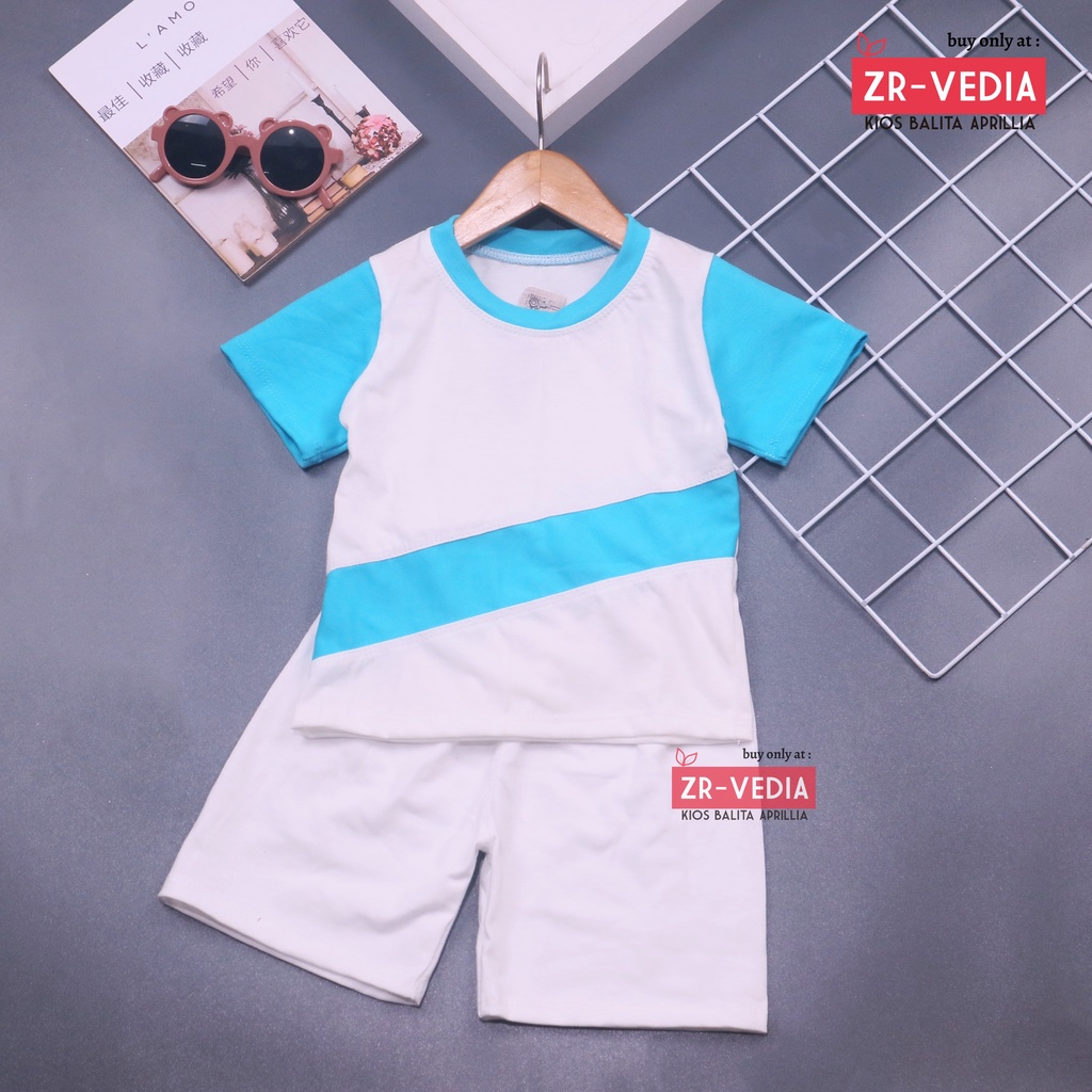 Kaos &amp; Setelan Azriel uk Bayi uk 6-18 Bulan /Baju Harian Anak Bahan Kaos Adem Laki Laki Import Polos