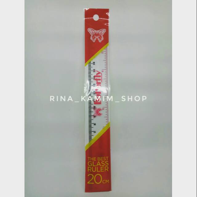 

Penggaris plastik merek Butterfly/penggaris plastik 20cm dan 30cm