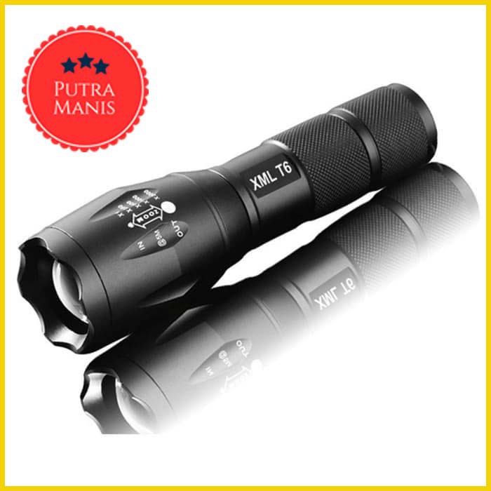 Senter LED Cree E17 T6 + Baterai Ultrafire 18650 seter camping caping terang 500 meter ORIGINAL