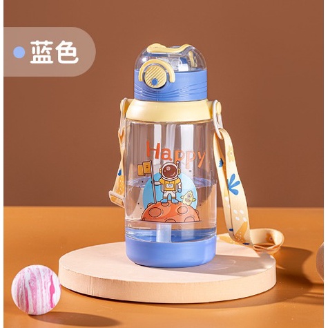 DEOS BOTOL AIR ANAK KIDS WATER BOTTLE WITH TALI PANJANG KARAKTER ASTRONOT [TY0909]