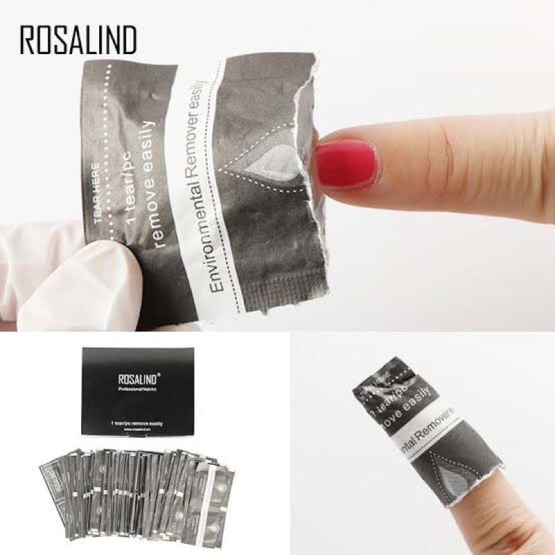 ROSALIND INSTANT WRAP REMOVER GEL POLISH / wrap instan hapus kutek gel