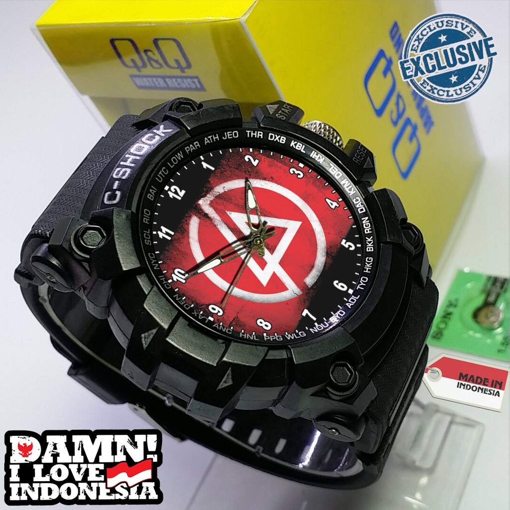 (EXCLUSIVE ) JAM TANGAN LINKIN PARK WATER RESIST FREE BOX DAN BATREI - NO.2