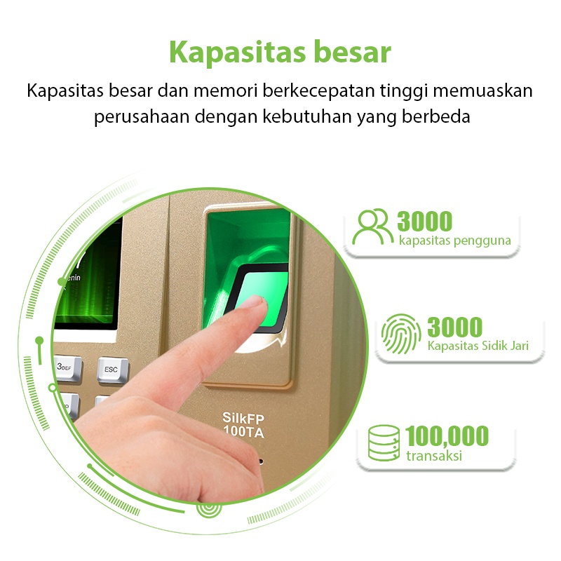 [IN STOCK]ZKTeco Mesin Absensi Sidik Jari Fingerprint Mesin Absensi Biometrik SSR Garansi satu tahun Bahasa Indonesia USB/LAN