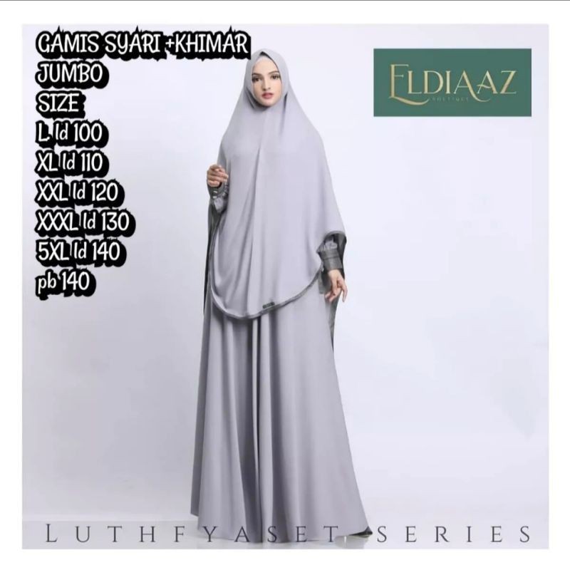 Gamis Ns FC gamis syar'i Rania set hijab asdf ukuran jumbo up to 4XL