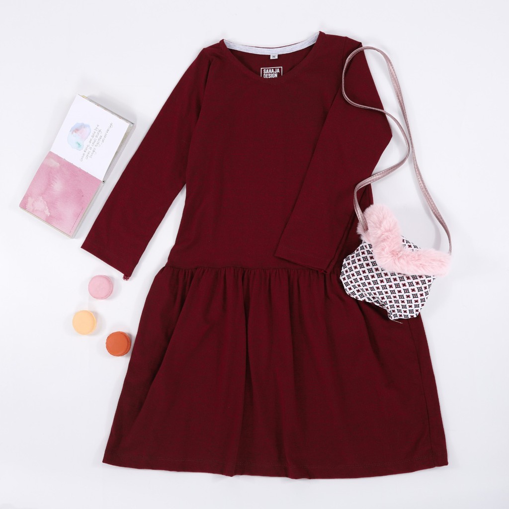 Tunik Anak Usia 7 tahun Baju anak Muslimah harian Bahan Kaos