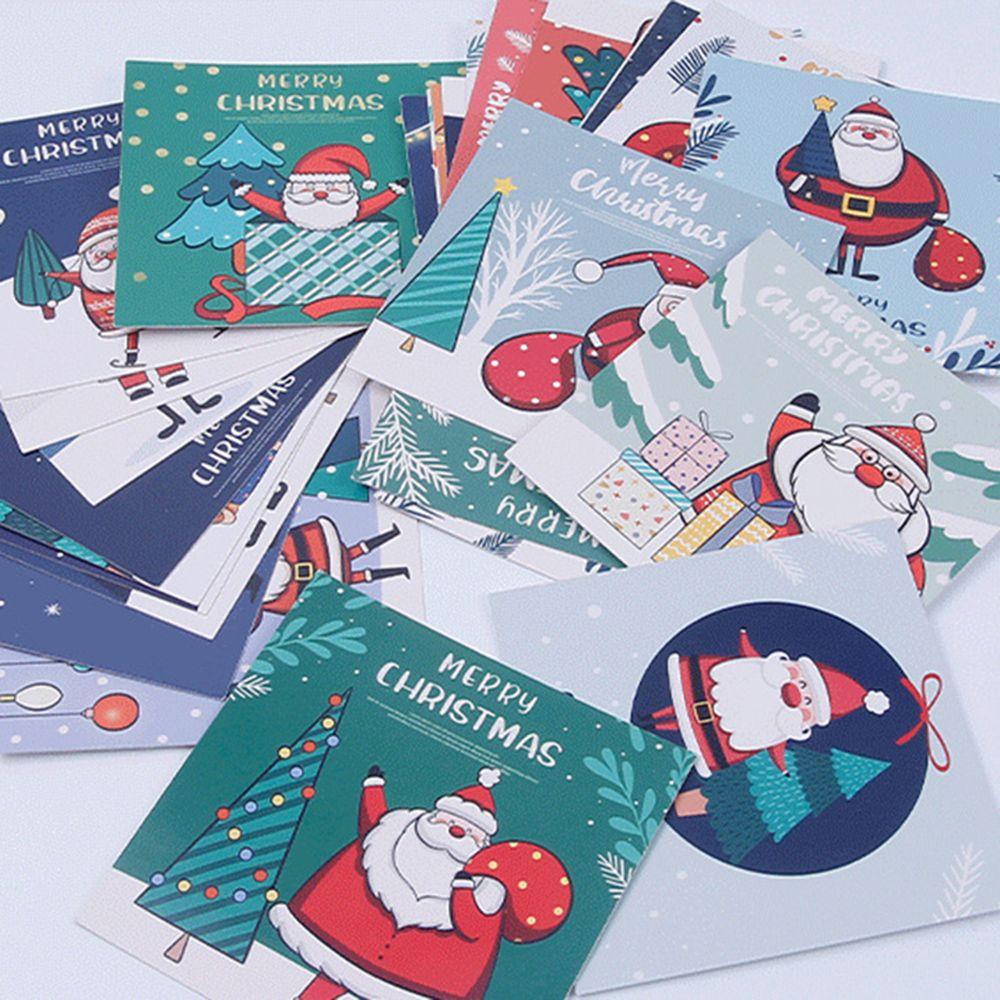 Solighter 30PCS Merry Christmas Berkah Card Gift Tahun Baru Santa Claus Kartu Pos Ucapan Mini