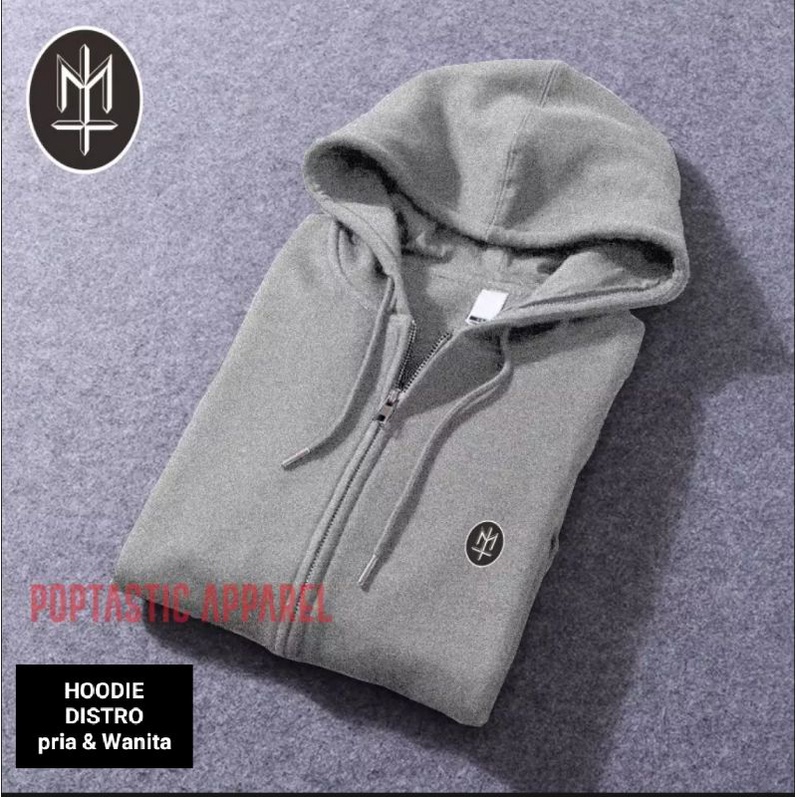 Sweater Hoodie Pria Zipper Resleting Distro Maternal Disaster Abu Misty Bahan Fleece Tebal Premium