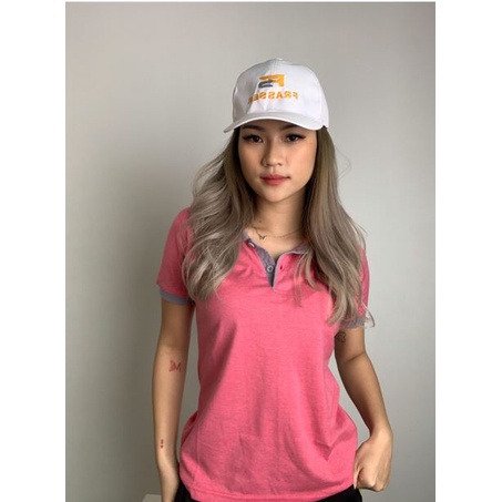 Topi Baseball Sport Pria Wanita Frasser Logo Tengah Putih Wanita Sinar