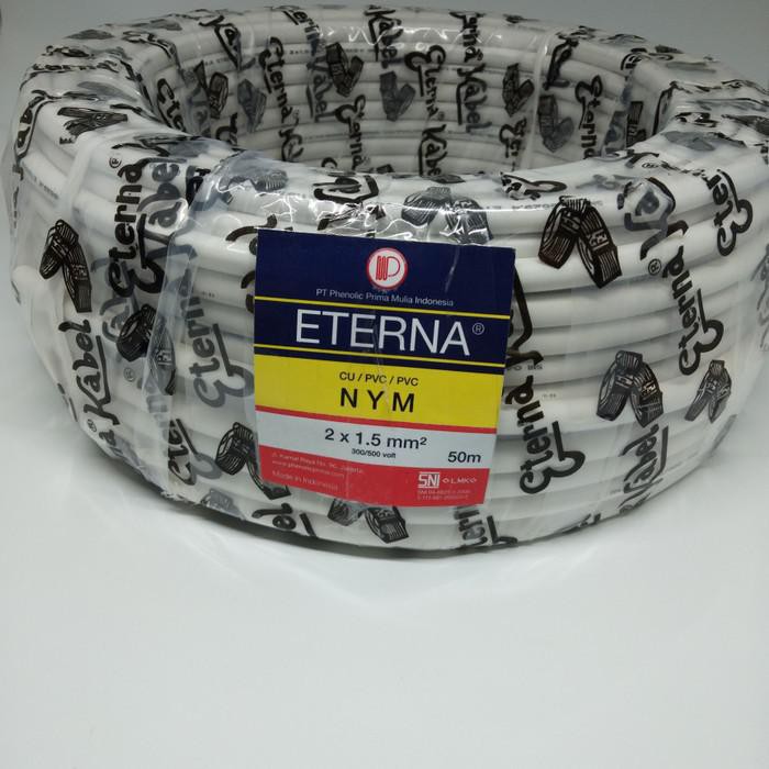 Kabel Roll / Kabel Listrik Eterna Nym 2X1.5X50 Meter Per Roll/ Kabel Eterna 2X1.5