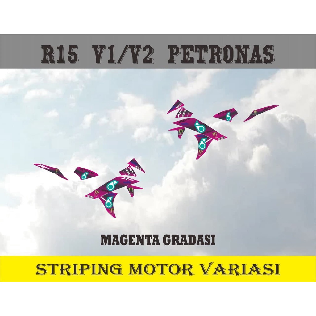 striping stiker motor r15 v1/v2 petronas