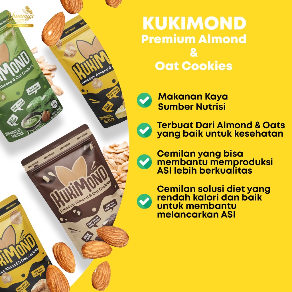 ALMOM Susu Bubuk Almond Pelancar Asi / Asi Booster Sari Almond / LEMOM Tea Teh / KUKIMOND Cookie