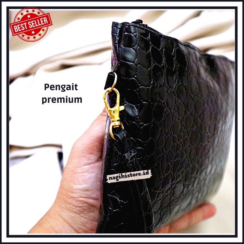 ✨NAGIHI✨ CLUTCH CROCO GLOSSY / POUCH CROCO / POUCH CROCO WANITA / DOMPET WANITA